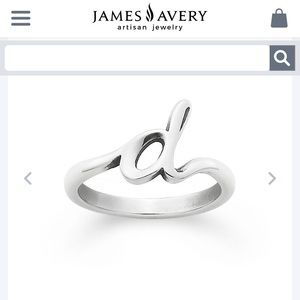 James Avery D Initial Ring